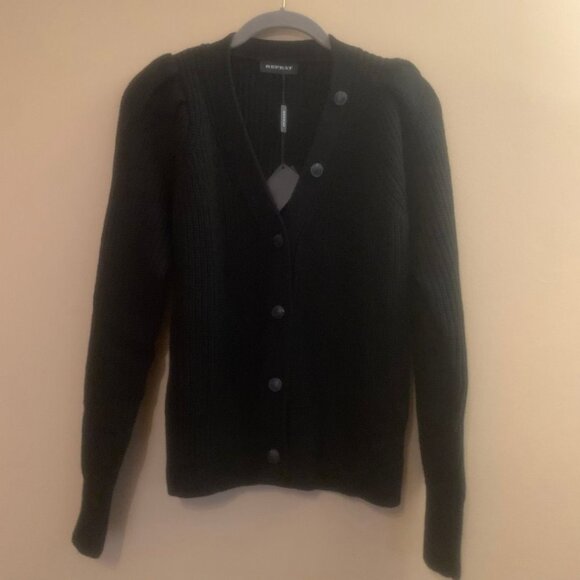 REPEAT CASHMERE Cropped Merino Wool Cardigan (NWT) - Picture 5 of 11